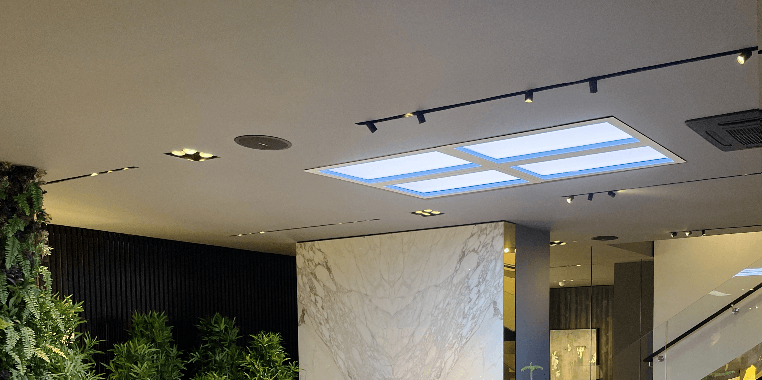 Innerscene Virtual Sun installation case study at Monterey Comprehensive Cancer Center in Monterey California illuminating a hospital preview image