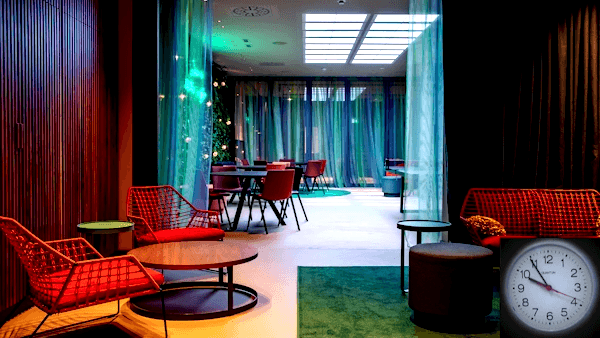 An indoor room featuring adaptive lighting powered by Innerscene's Virtual Sun allowing you to choose your own rhythm or have the system follow the natural day-night cycle