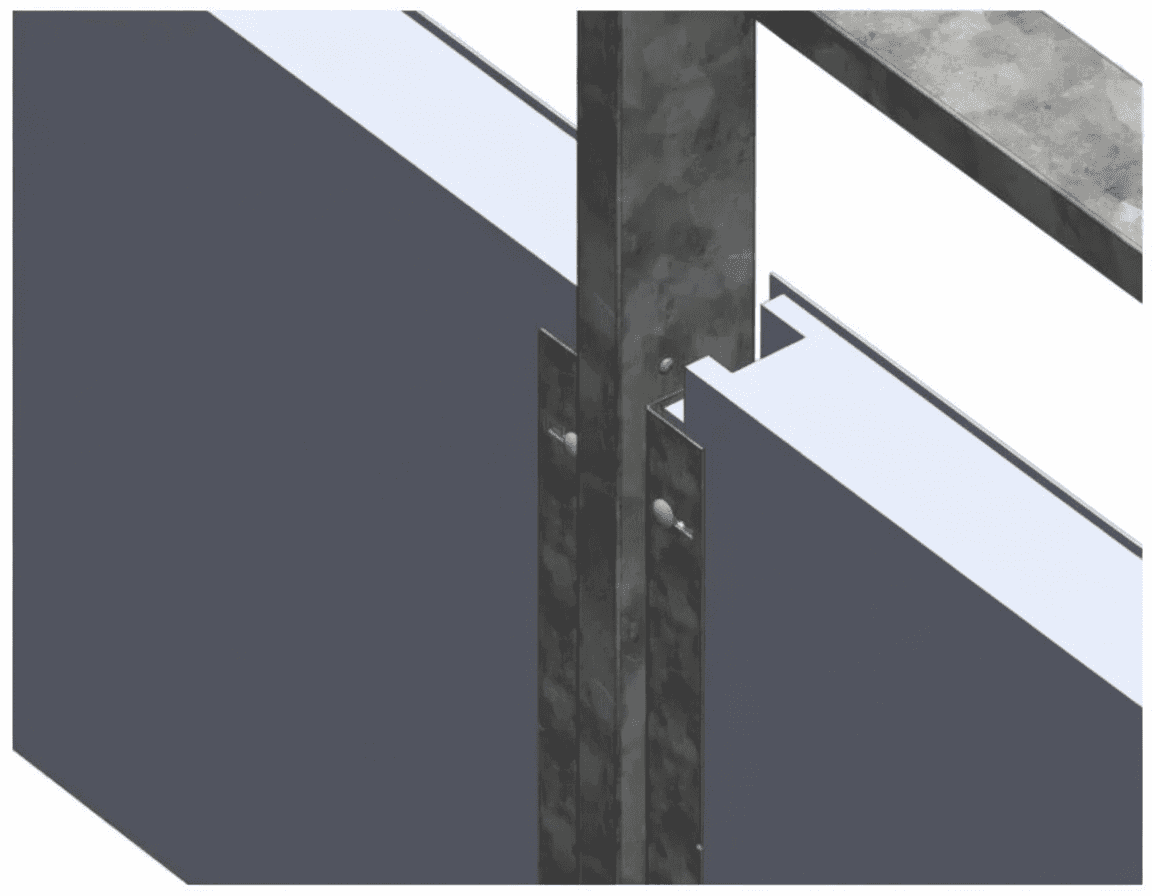 Wall Tight Array - Close-up without furring strip