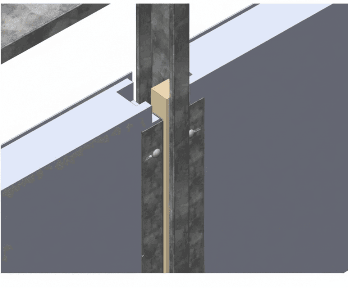 Wall Tight Array - Close-up with furring strip