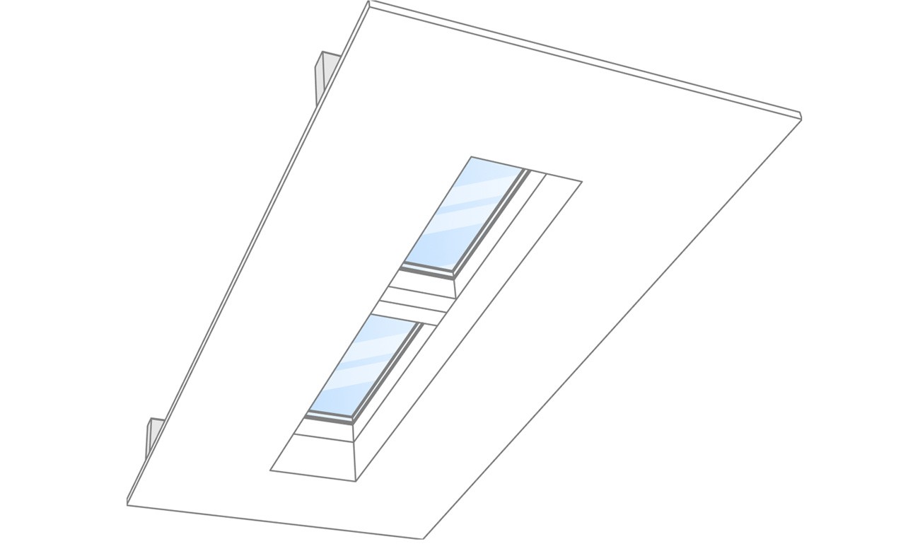 Innerscene Circadian Sky installation diagram in recessed position