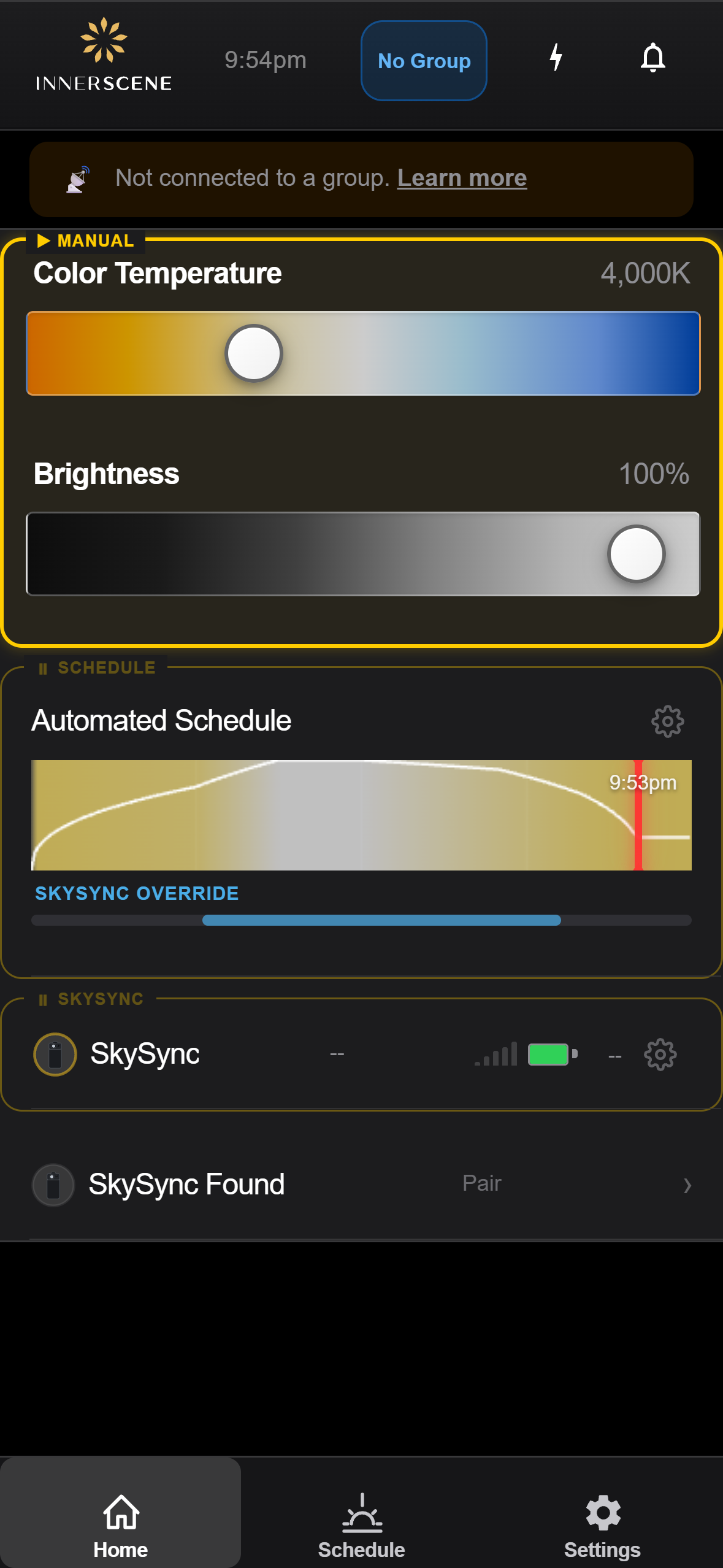 SkySync Found on home screen